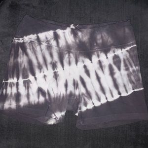 Work Out Shorts - Grey/White - Tie Dye - fits XL